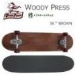 WOODYPRESSスケートボード 36" スラスター2 ブラウン T型レンチ付