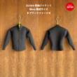 【SALE】2mm 長袖ジャケット 既成メンズ8サイズ ブラックx襟エンボスブラック